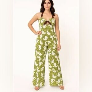 Unique Vintage Smily Face Design Jumpsuit